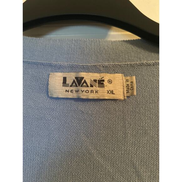 GUC Lavane New York Men's Light Blue Cardigan Sweater Size XXL - Picture 2 of 7